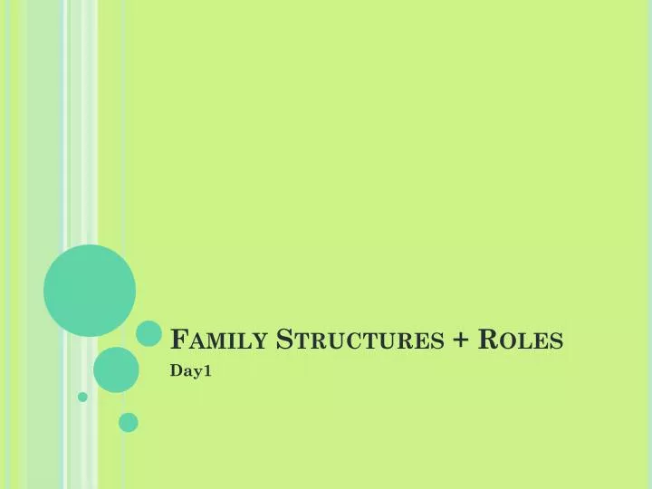family structures roles
