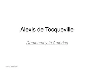 Alexis de Tocqueville