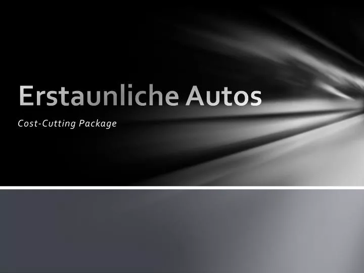 erstaunliche autos