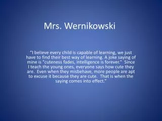Mrs. Wernikowski