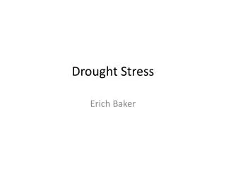 Drought Stress