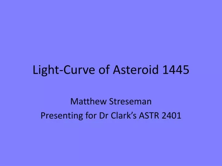 light curve of asteroid 1445