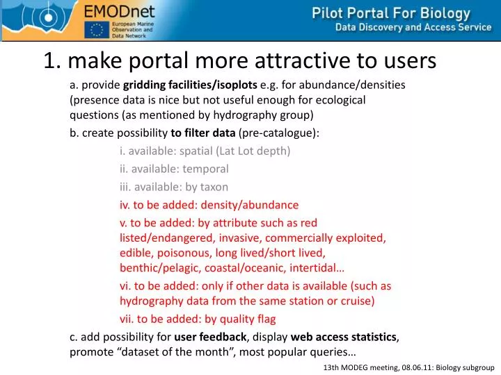 1 make portal more attractive to users