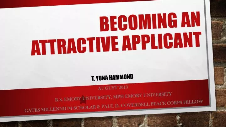becoming an attractive applicant