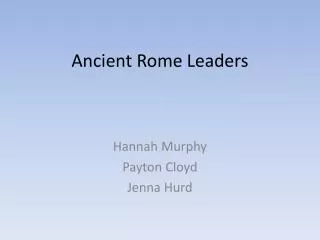 Ancient Rome Leaders
