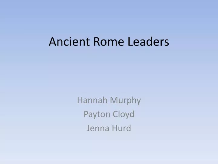 ancient rome leaders