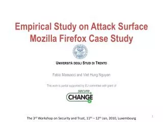 Empirical Study on Attack Surface Mozilla Firefox Case Study