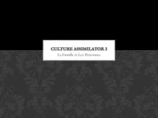 Culture assimilator 3