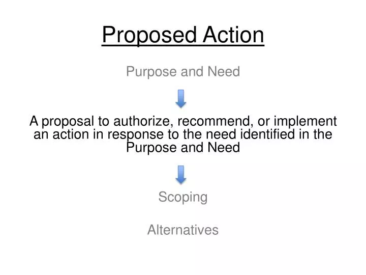 proposed action