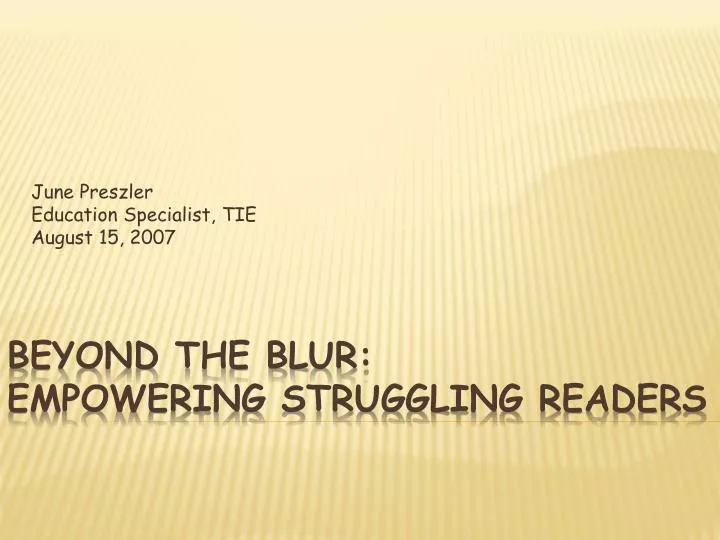 june preszler education specialist tie august 15 2007