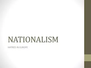 NATIONALISM