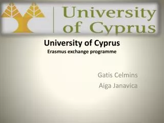 University of Cyprus Erasmus exchange programme