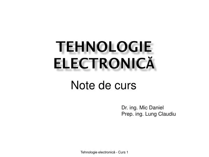 tehnologie electronic