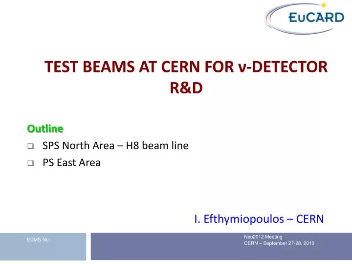test beams at cern for detector r d