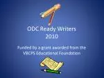 ODC Ready Writers 2010 - slide 1
