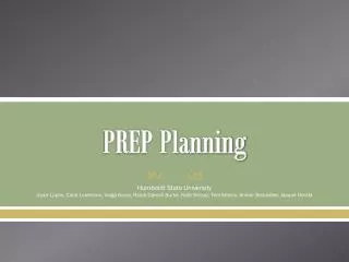 PREP Planning