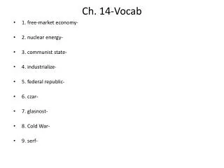 Ch. 14-Vocab