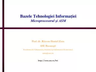 bazele tehnologiei informa i ei microprocesorul i asm