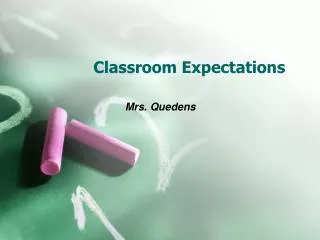 classroom expectations