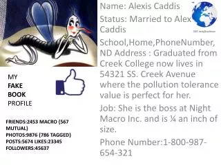 Name: Alexis Caddis Status: Married to Alex Caddis 345 notifications