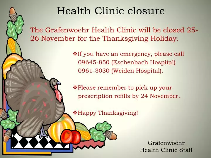 health clinic closure