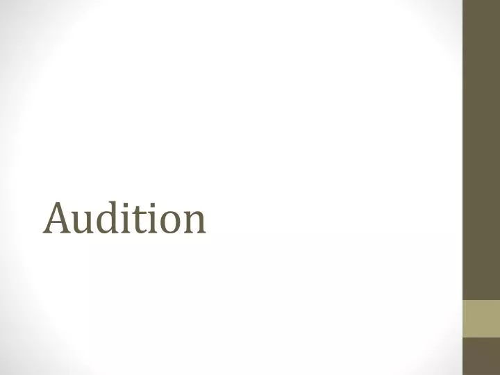 audition