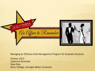 Managing an Effective Debt Management Program for Graduate Students