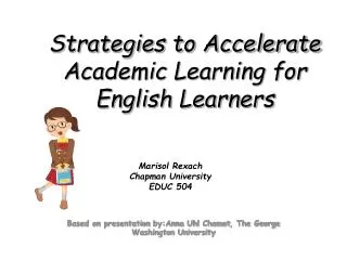 Strategies to Accelerate Academic Learning for English Learners