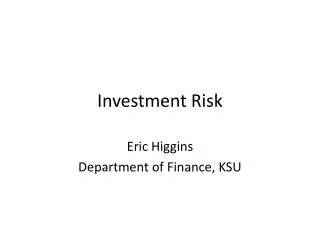 Investment Risk