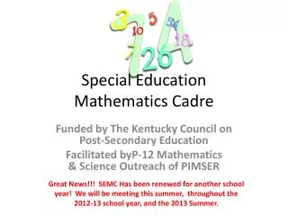 Special Education Mathematics Cadre
