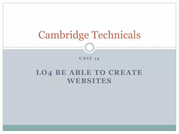 cambridge technicals
