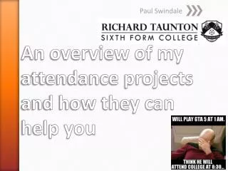 An overview of my attendance projects and how they can help you