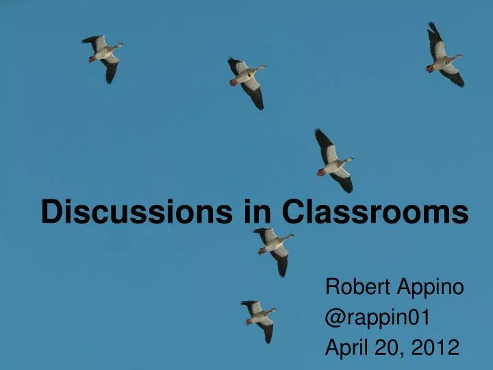 discussions in classrooms