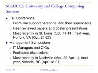 SIGUCCS: University and College Computing Services