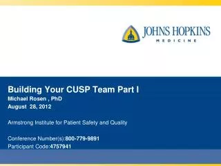 Building Your CUSP Team Part I