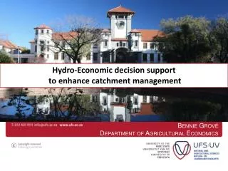 Hydro-Economic decision support to enhance catchment management