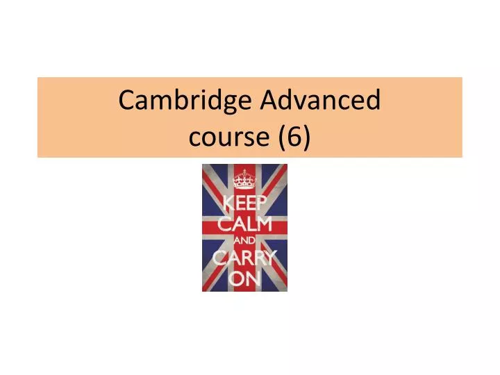 cambridge advanced course 6