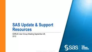 SAS Update &amp; Support Resources