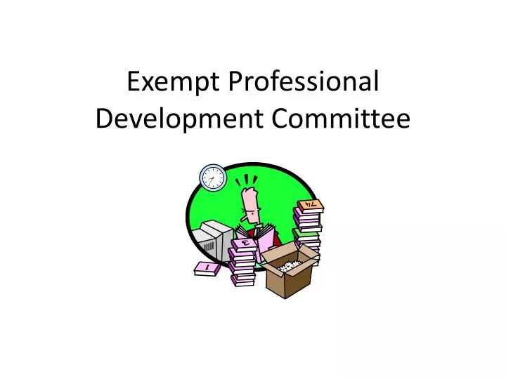 exempt professional development committee