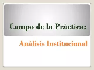an lisis institucional