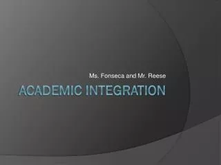 Academic Integration