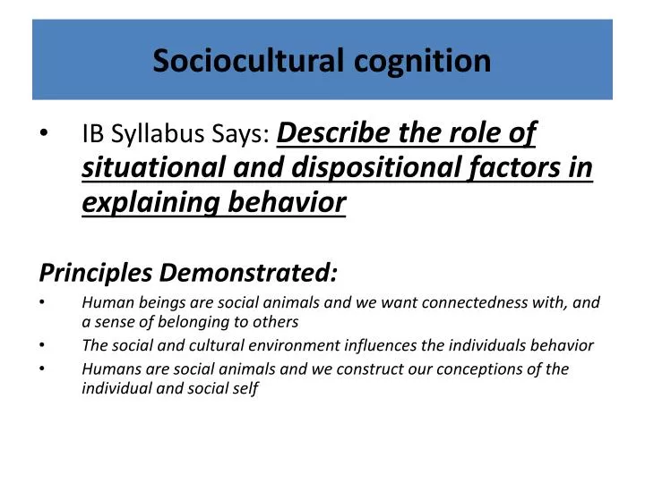 sociocultural cognition