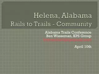 Helena, Alabama Rails to Trails - Community