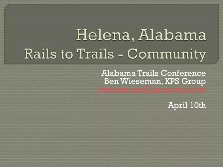 helena alabama rails to trails community