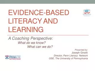 Evidence-Based Literacy and Learning