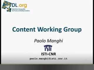 Content Working Group