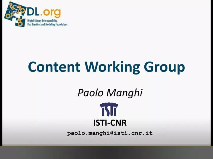 content working group