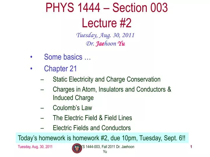 phys 1444 section 003 lecture 2