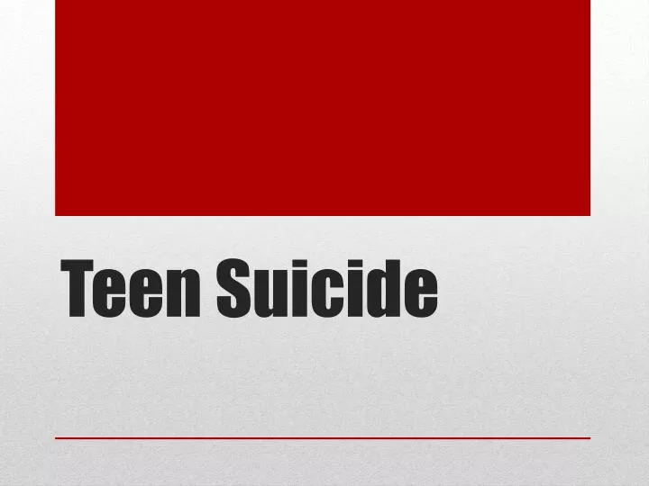 teen suicide