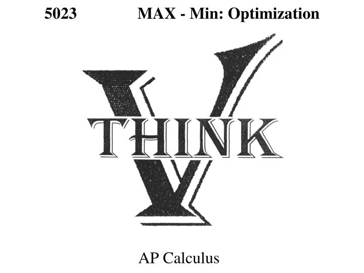 5 023 max min optimization